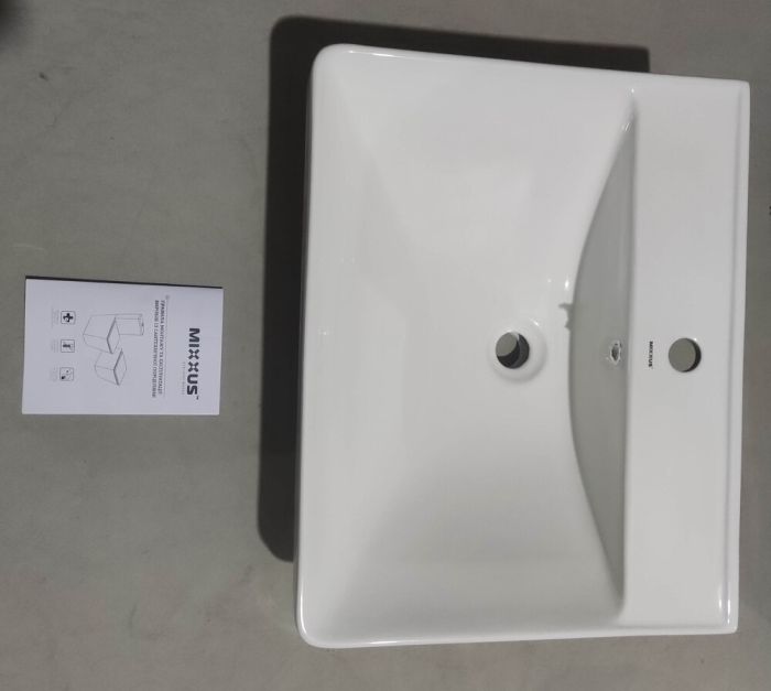 Раковина меблева MIXXUS PREMIUM STYLE-1501 600х480х190mm з отвором під змішувач та переливом (MP6498)