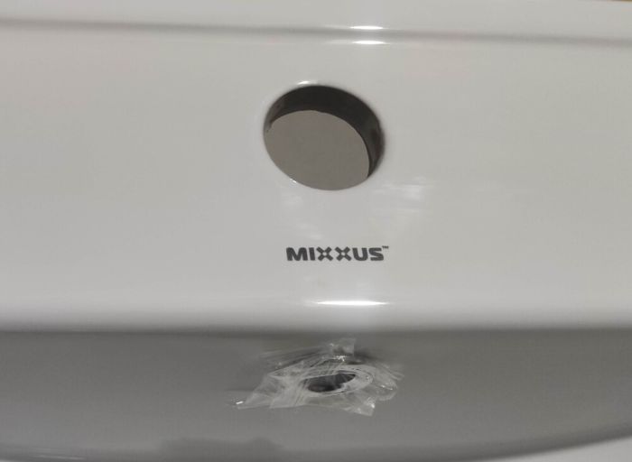 Раковина меблева Mixxus Premium CUBIC-1501 610х460х170mm з отвором під змішувач та переливом (MP6495)