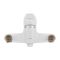 Змішувач для душа Plamix Fidel-003 SET White (з шлангом, лійкою та кронштейном) (PM0730)