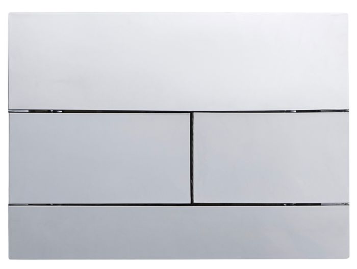 Панель змиву Koer KT-0603-01 240x160x10mm пластикова, кнопка лінійна (колір хром) (KR5319)