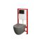 Комплект: Mixxus Premium Ellipse-SET-2101 Gray (в 2 ящ) Унітаз система змиву Tornado 3.0+ Інсталяція Koer KT-0404 + панель KT-0604-07 Gun Gray (MP6668)