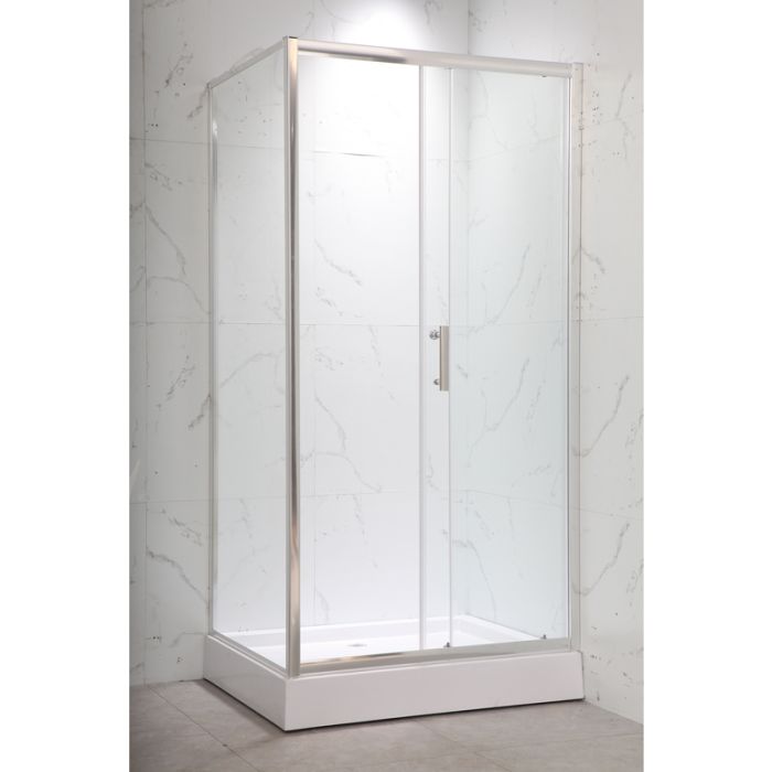 Душова кабіна без піддону MIXXUS HARD SC01-120x80x185-TR CHROME прозоре скло 5мм NEW (MI8369)