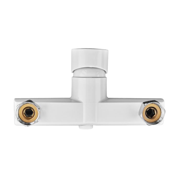 Змішувач для ванни PLAMIX OSCAR-009 EURO SET WHITE (зі шлангом, лійкою та кронштейном) (PM0699)