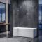 Шторки скляні на ванну Koer SR BS05-90x140-TR-01 прозоре скло Easy Clean 6мм, хром (KR5372)