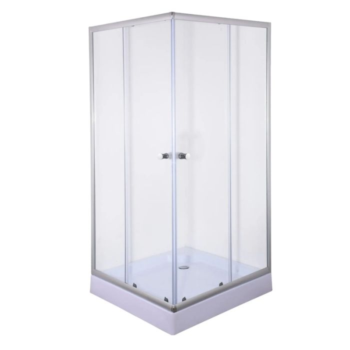 Душова кабіна без піддону Mixxus CUBIC SC01-90x90x185-TR CHROME прозоре скло 4мм (MI6906)