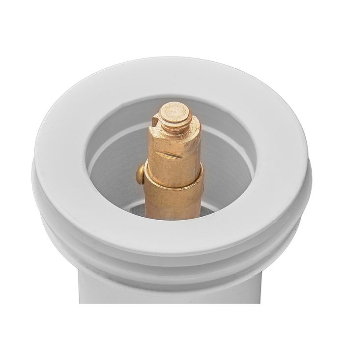 Донний клапан для раковини Koer PW-08-03 1 1/4''  без переливу автоматичнийСLICK-СLACK (Колір білий) (KR5787)