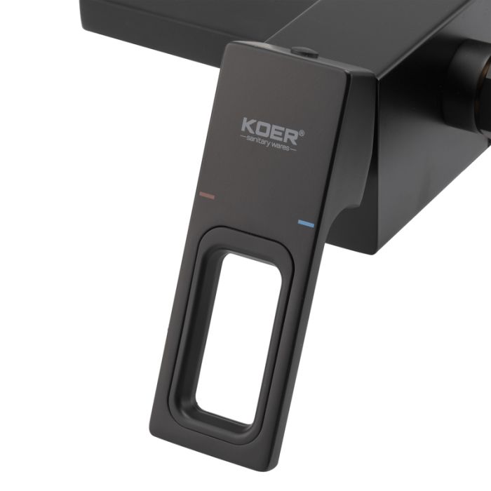 Змішувач для ванни з коротким виливом Koer KB-41009-05 (Колір чорний) (KR3503)
