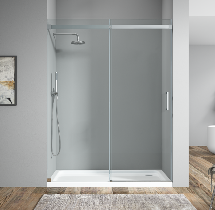 Двері в нішу Koer SR SD02-120x200-TR-01 прозоре скло Easy Clean 8мм, хром (KR5384)