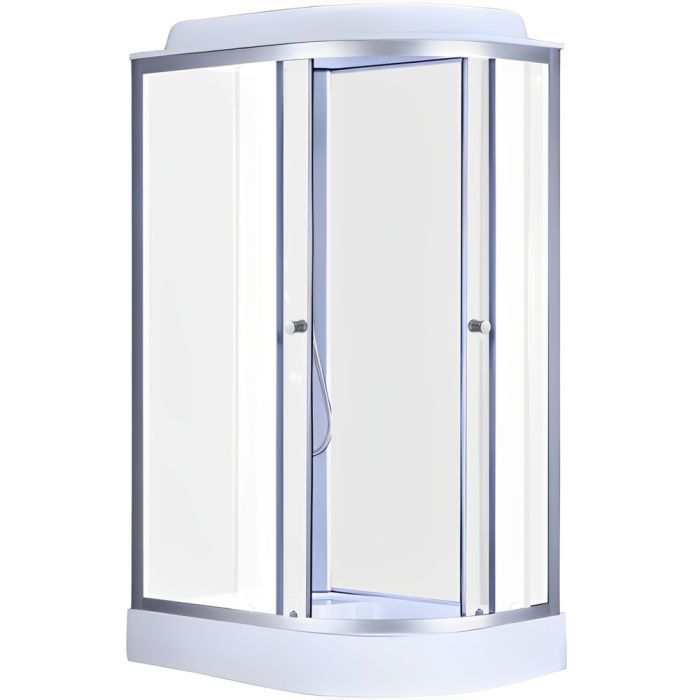 Бокс душовий без гідромасажу Mixxus WAVE SB02-120x80x215-R-FB SATIN з низьким піддоном (MI6893)