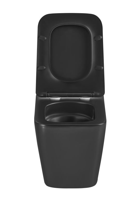 Унітаз підвісний Mixxus Premium QUADRO-0301-T3 BLACK 490х340х360mm, система змиву TORNADO 3.0 (MP6587)