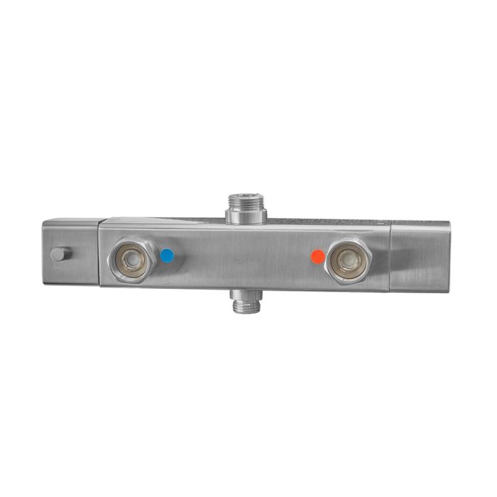 KOER KI-53017-02 Душова колона з термостатичним змішувачем, 2 функціі, з нержавіючої сталі SUS304 (Колір нерж) (KR5547)