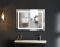 Дзеркало Mixxus WARM MR02-90x70-CASE з Led Touch, Anti-fog, димером, регулятором яскравості, годинником (MI6674)