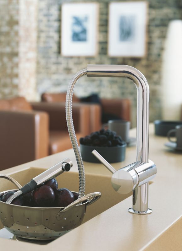 Змішувач для кухні з висувним виливом Grohe Minta (32168000)