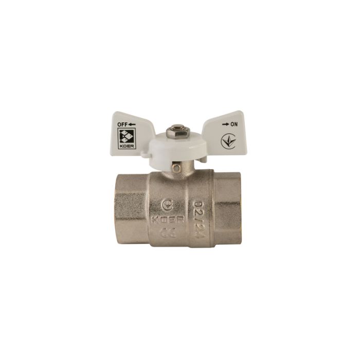 Кран кульовий Koer 1" ГГМ (KR.217.W) білий (KR0180)