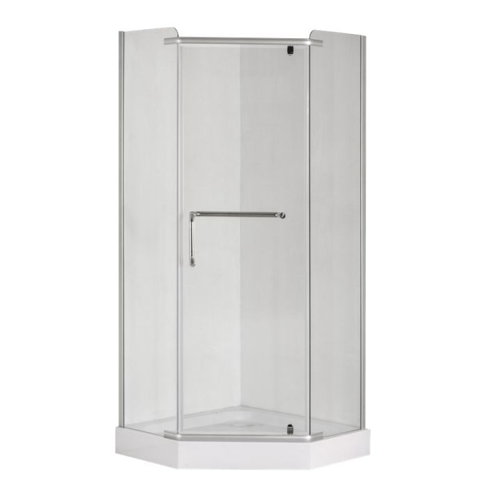 Душова кабіна без піддону Mixxus LINES SC01-90x90x185-TR CHROME прозоре скло 6мм (MI6915)