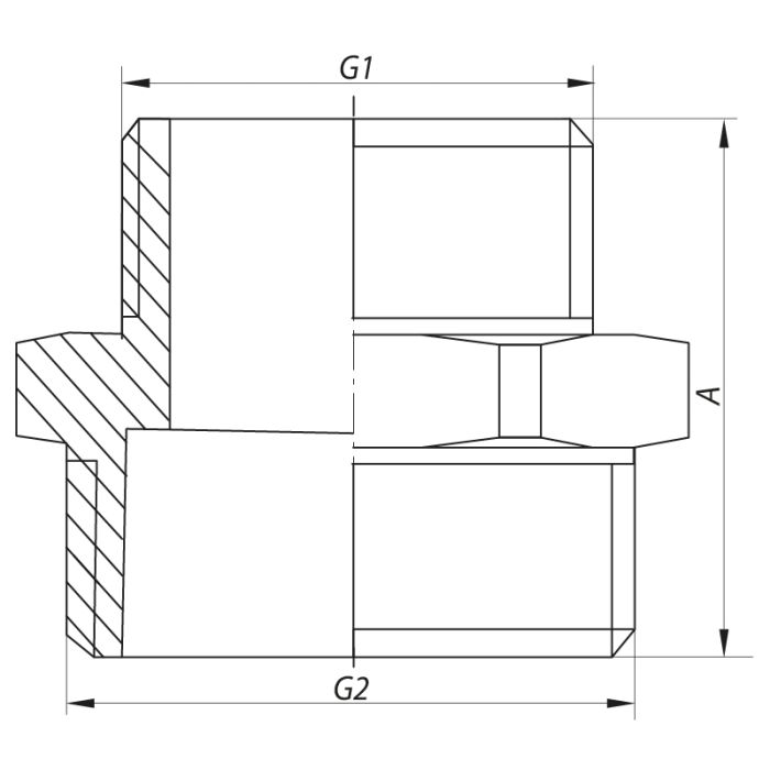 Ніпель редукційний 3/4 "x2" Koer KF.N0820 (KF0044)