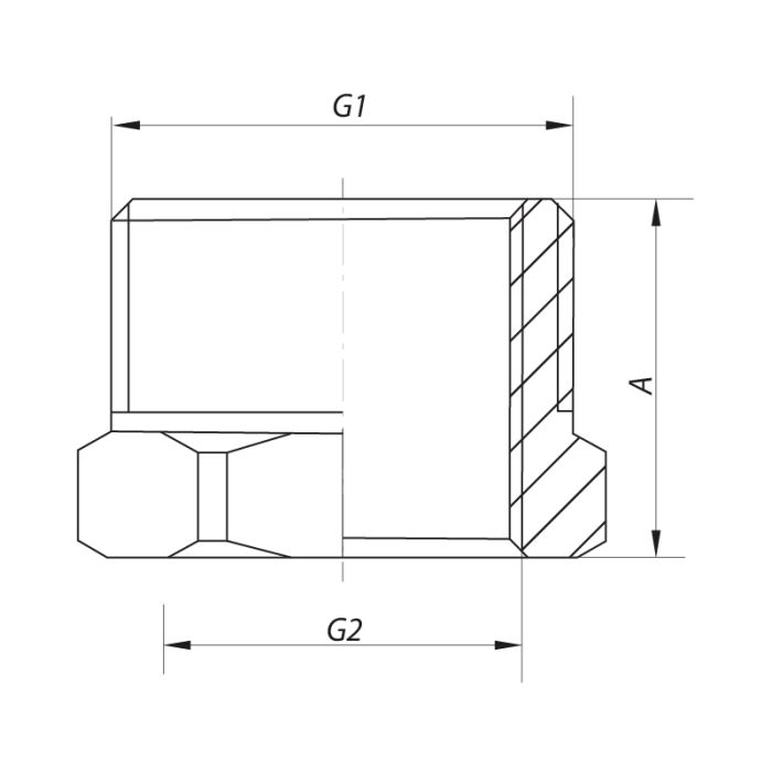 Футорка 3/4"x1-1/2" Koer KF.F0816 (KF0087)