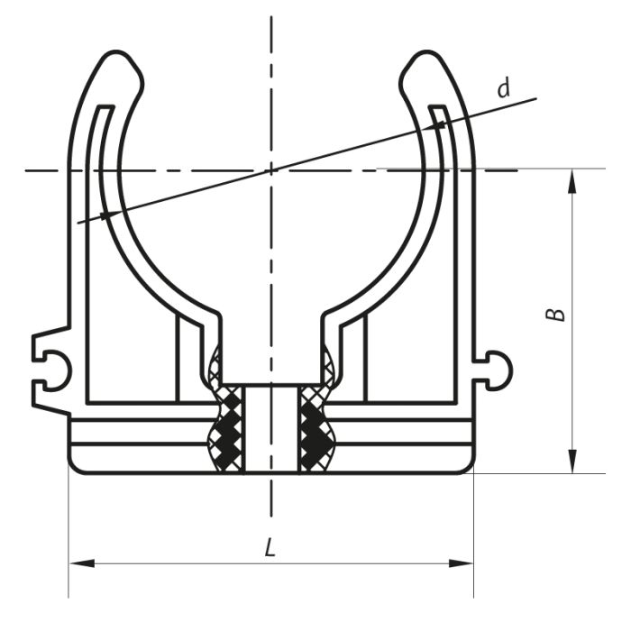 Кріплення для PPR труби 40 Koer K0077.PRO (KP0092)