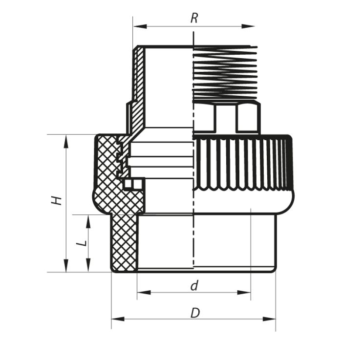 З'єднувальна муфта ЗР 32x1M PPR Koer K0099.PRO (KP0118)