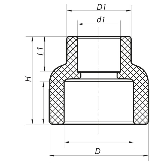 Муфта редукційна ВВ 75x40 PPR Koer K0208.PRO (KP2573)
