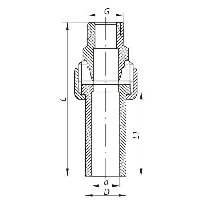 Розбірне різьбове з'єднання ЗР 32x1M PPR Koer K0239.PRO (KP2604)