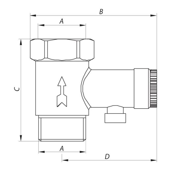 Запобіжний клапан для бойлера 1/2 "Koer KR.1039 (KR2674)