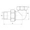 Згін американка (хром) 1/2 "кутовий Koer KR.342.chr (KR2705)
