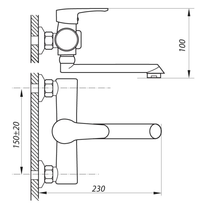 Змішувач для ванни Zerix PUD3 146 білий (ZX2910)