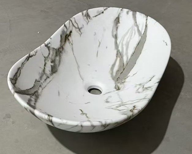 Раковина накладна MIXXUS PREMIUM WAVE-0105 MARBLE 620х360х160mm (MP6559)