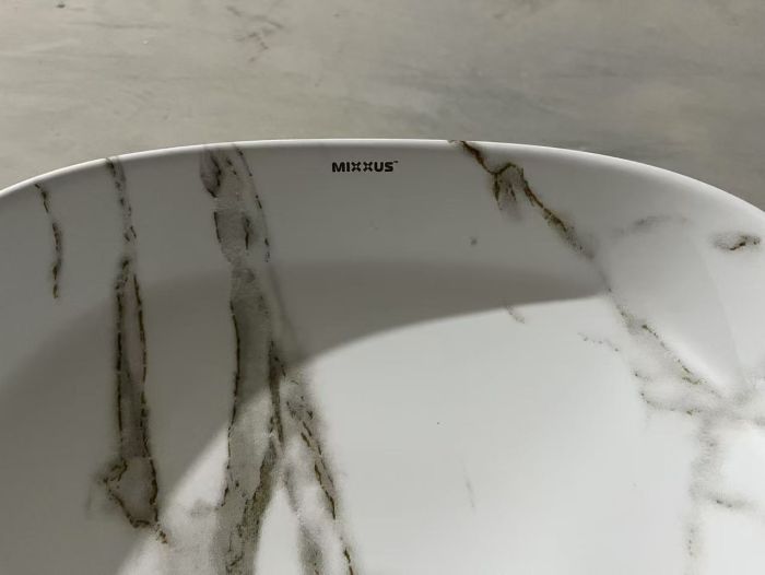 Раковина накладна Mixxus Premium DIVERSE-0104 MARBLE 370х370х135mm (MP6537)