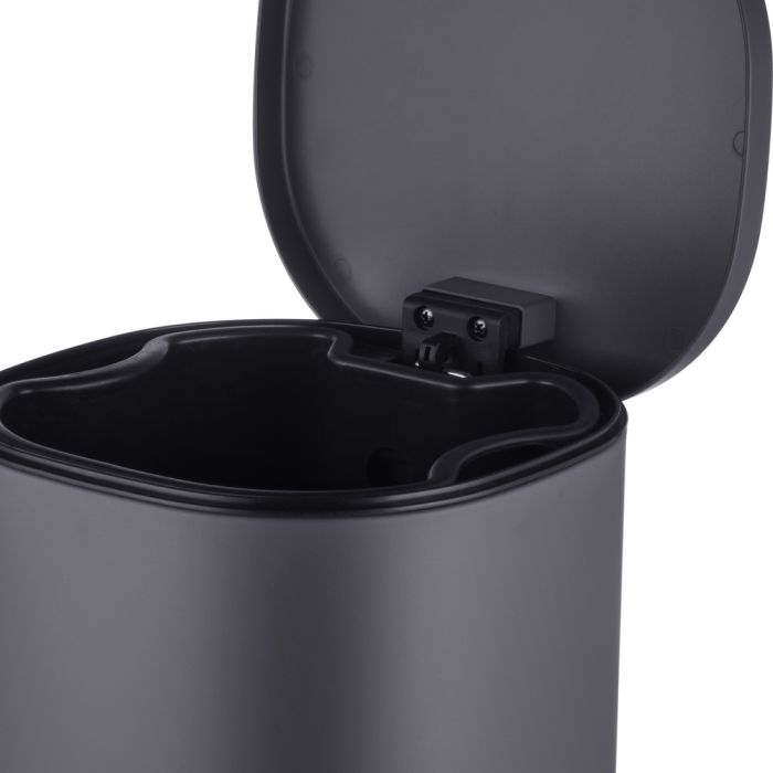 Відро для сміття з плавним закриттям овальне Mixxus Premium Olivary-TC0105 Graphite 5 л колір графіт (MI7063)