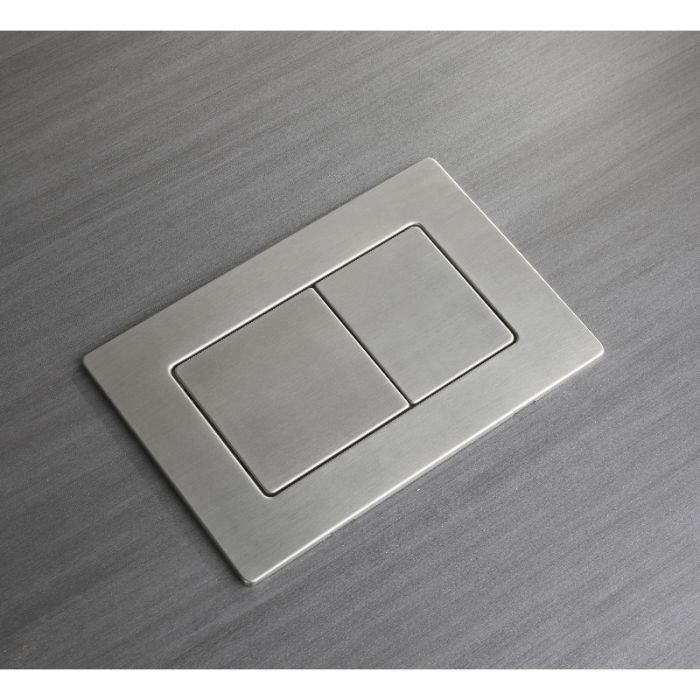 Панель змиву Koer KT-0612-02 240x160x10mm з нержавіючої сталі, кнопка квадратна SUS304 (KR6120)