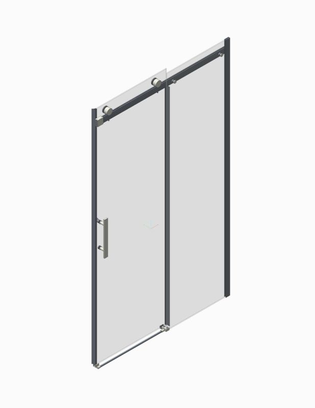 Двері в нішу Koer SR SD01-120x200-TR-02 прозоре скло Easy Clean 8мм, нікель (KR5379)