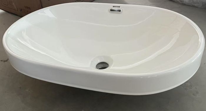 Раковина врізна на стільницю Mixxus Premium ELLIPSE-1601 600х400х190mm з переливом (MP6569)