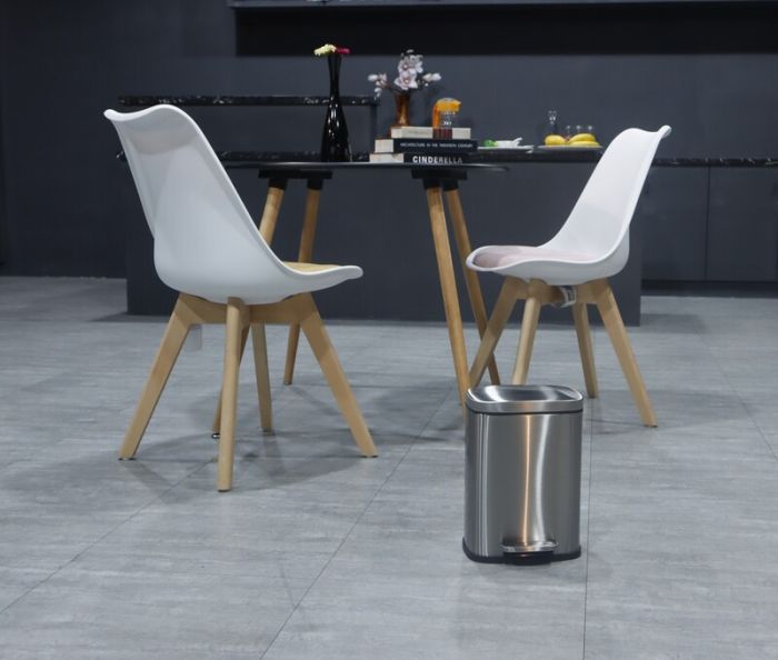 Відро для сміття з плавним закриттям прямокутне Mixxus Bevel-TC0112 SS Color 12л колір наржавійка (MI7087)
