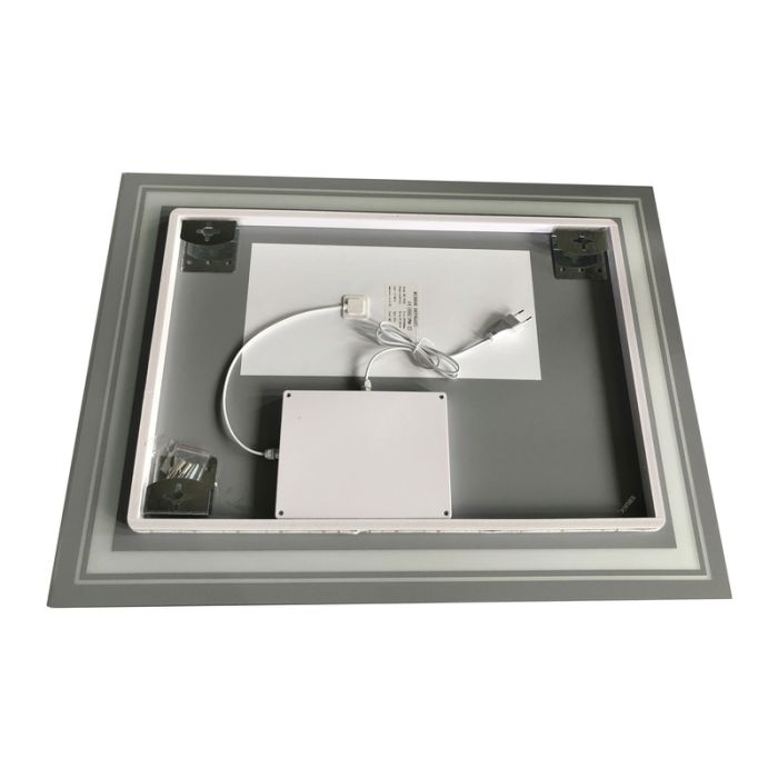 Дзеркало Zerix Alive MR06-80x60-REVERSE з LED Touch, Anti-fog, димером, регулятором яскравості (ZX6062)