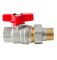 Кран з американкою Koer Extreme KE.227-20 - 3/4" ручка "метелик" червона (KR5766)