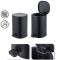 Відро для сміття з плавним закриттям овальне Zerix Prime-TC0105 Black 5л колір чорний (ZX5902)