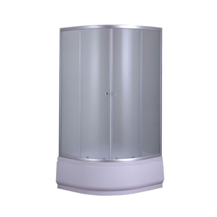 Душова кабіна з високим піддоном Mixxus PLAIN SCT01-90x90x195-FB SATIN матове скло 4мм (MI6894)