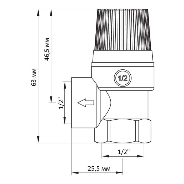 Запобіжний клапан 3BAR Koer KR.1260 (KR2680)