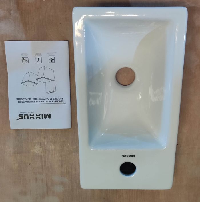 Раковина меблева Mixxus Premium QUADRO-1501 400х215х105mm з отвором під змішувач (MP6502)