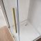 Двері у нішу Walk-In розсувні Koer SR SD07-120x200-R-TR-12 прозоре скло Easy Clean 8мм Матове золото (KR5774)