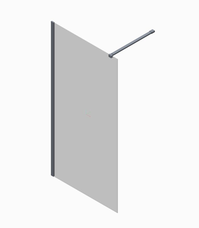 Душова перегородка Koer SR SP01-100x200-TR-01 Walk-In прозоре скло Easy Clean 8мм, хром (KR5393)