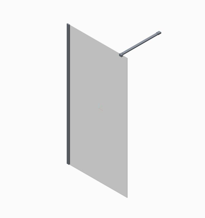 Душова перегородка Koer SR SP01-90x200-TR-01 Walk-In прозоре скло Easy Clean 8мм, хром (KR5392)