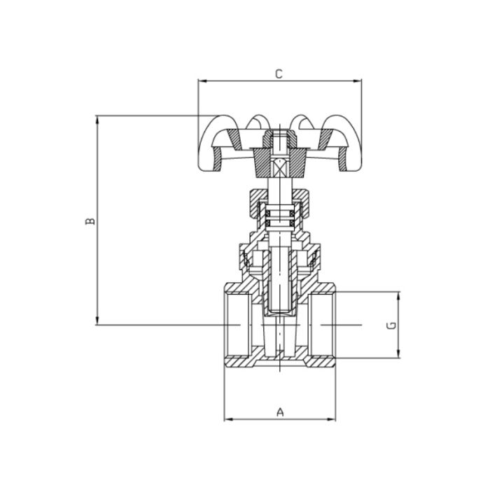 Засувка клинова Koer KR.280 - 3/4" (KR2906)