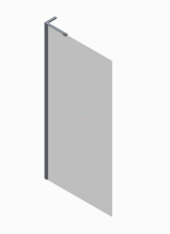 Душова перегородка Koer SR SP02-100x200-TR-01 Walk-In прозоре скло Easy Clean 8мм, хром (KR5395)