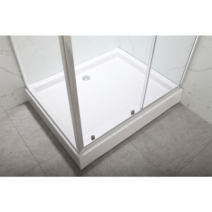 Душова кабіна без піддону MIXXUS HARD SC01-120x80x185-TR CHROME прозоре скло 5мм NEW (MI8369)