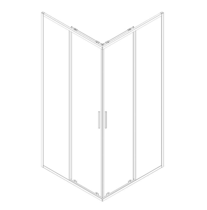 Душова кабіна без піддону Koer SR SC10-90x90x195-TR-07 прозоре скло Easy Clean 6мм, графіт (KR5944)