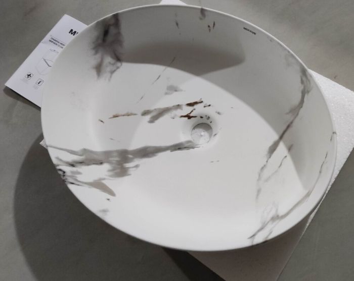 Раковина накладна MIXXUS PREMIUM ELLIPSE-0104 MARBLE 550х415х140mm (MP6554)