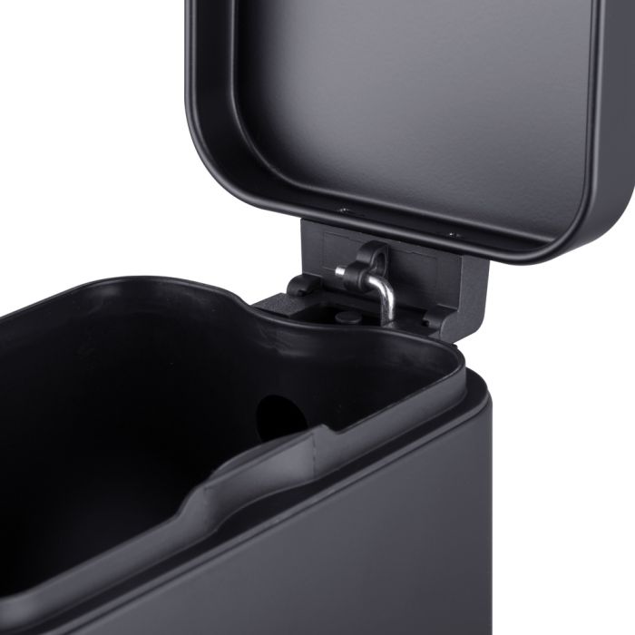 Відро для сміття з плавним закриттям прямокутне Mixxus Premium Quadro-TC0105 Black 5 л колір чорний (MI7061)